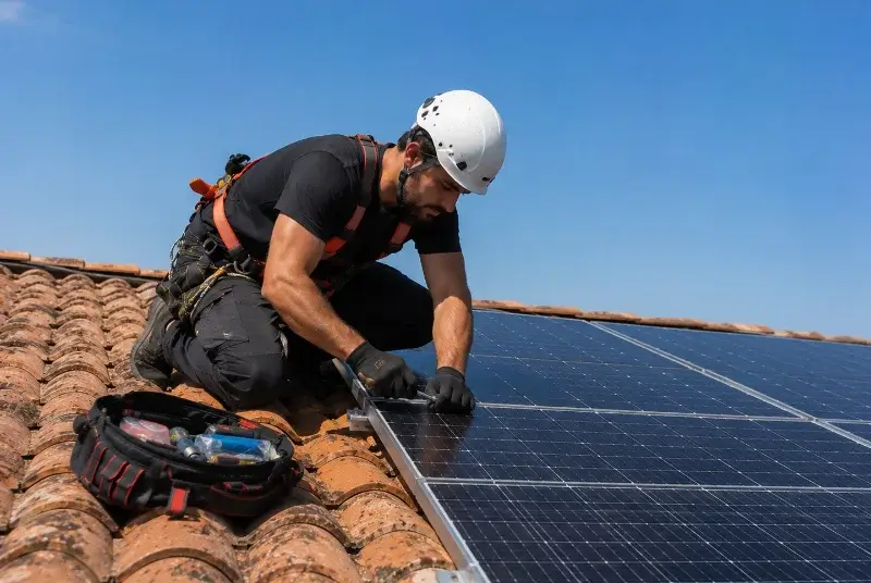 Maintenance et monitoring de panneaux solaires à Bouriège
